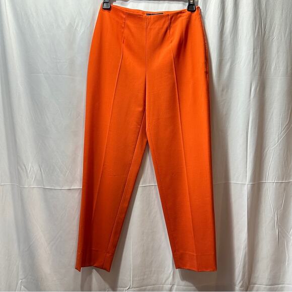 Piazza Sempione Orange Wool Pants Size 38 (S) - Picture 2 of 8